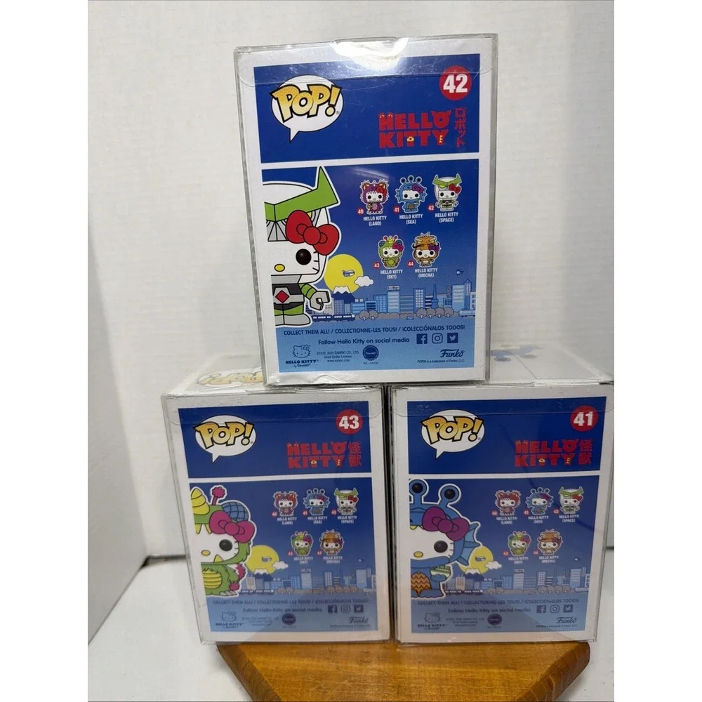 Funko Pop Hello Kitty Lot Sea Space Sky 41‎ 42 43 w/ Protectors Vinyl Figures